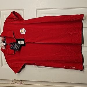 Ralph Lauren Ryder Cup 2016 Women's Red Knit Shirt Size XL New